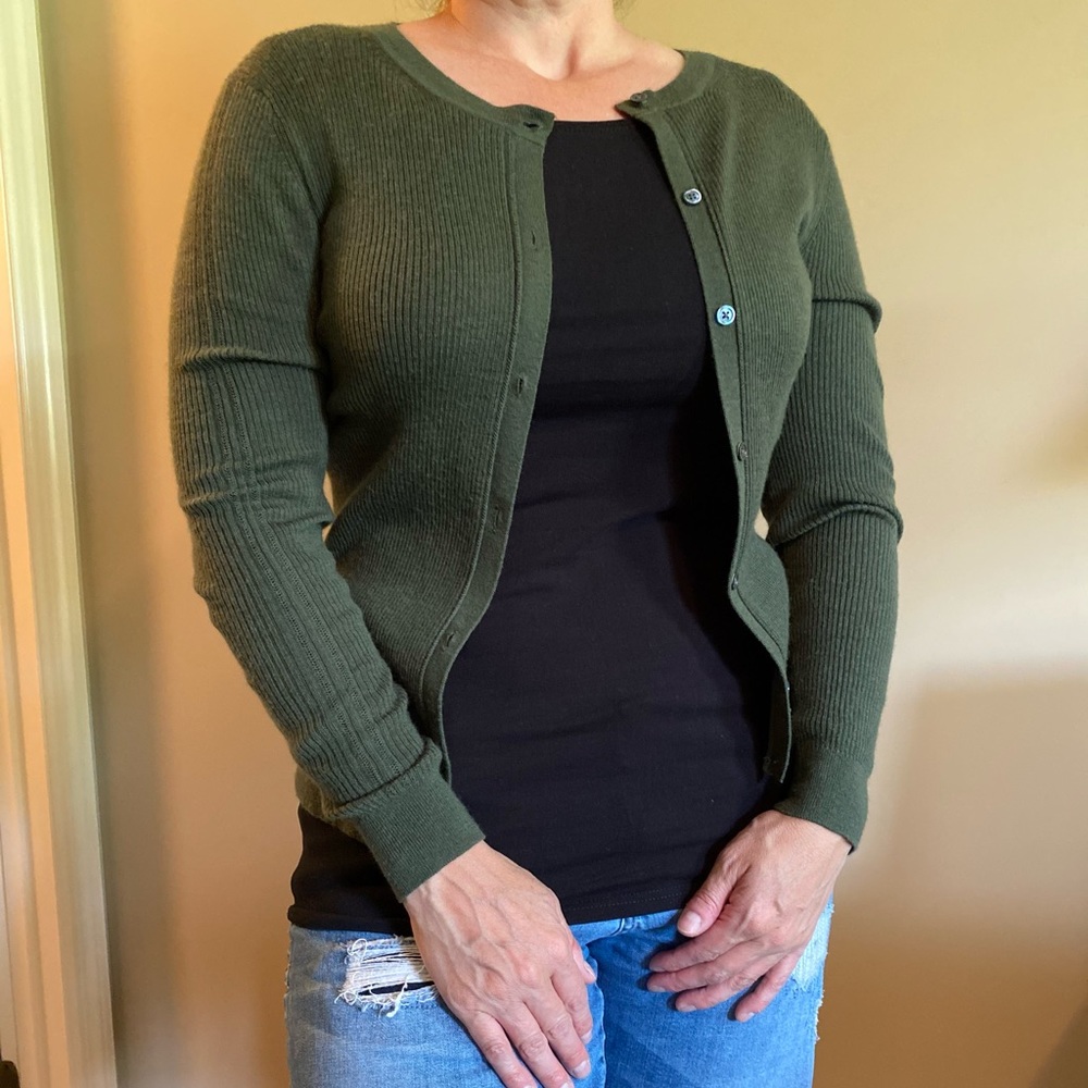 BR 100% Merino Wool Cardigan